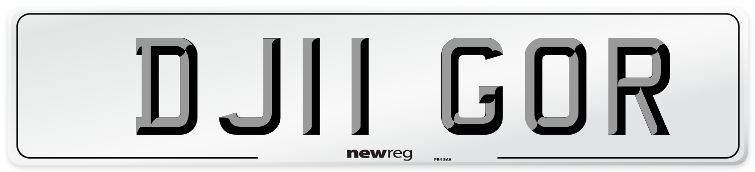 DJ11 GOR Number Plate from New Reg
